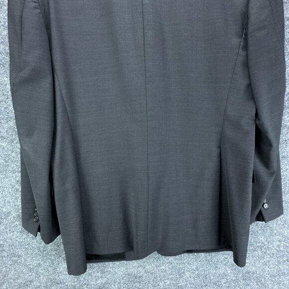 Hickey Freeman Suit Jacket Mens 42R Black Worsted Wool‎ 130s Silk Loro Piana USA - Picture 8 of 16
